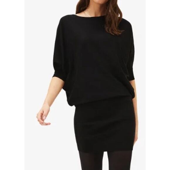 Tart Romper Women's Small Black Shoulder Cut Outs Batwing Sleeves Off Shoulder - Picture 11 of 12